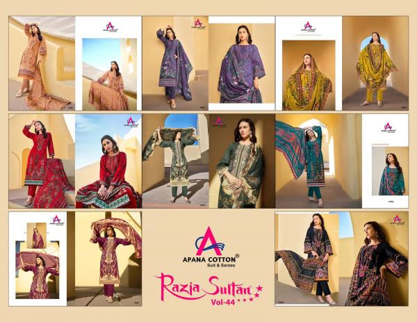 Apana Cotton Razia Sultan Vol 44 Cotton Dress Material Collection